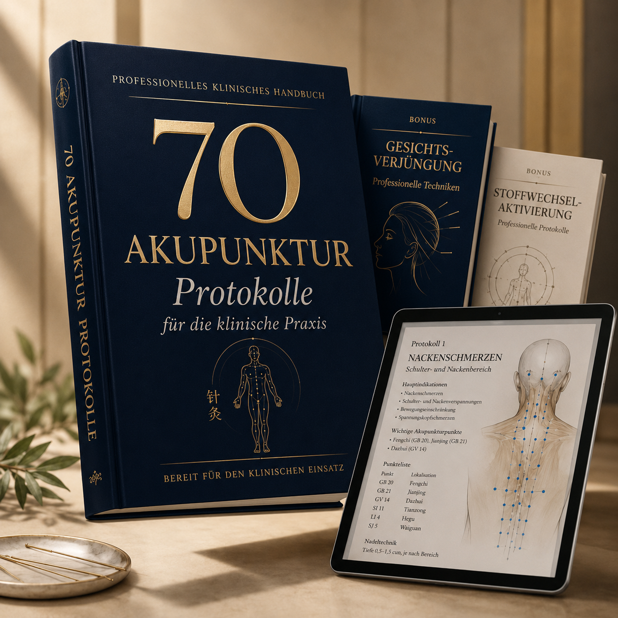 70 AKUPUNKTUR-PROTOKOLLE™ · Komplettes Klinisches Paket | DEU
