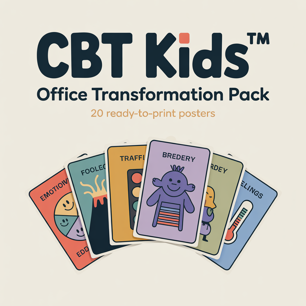 CBT Kids™ Office Transformation Pack — 20 Ready-to-Print Posters
