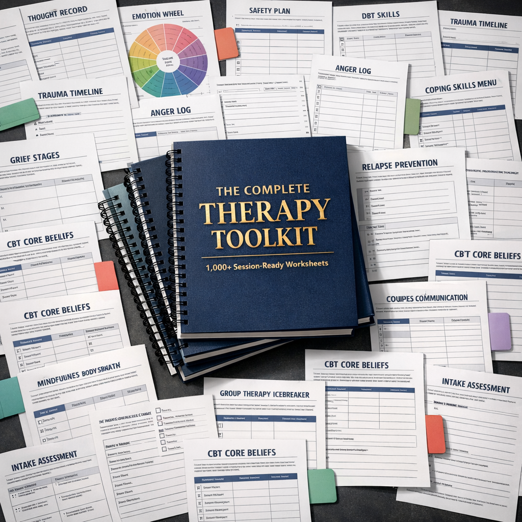 The Complete Therapy Toolkit — 1,000+ Session-Ready Worksheets