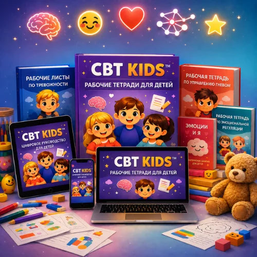 CBT KIDS– Полный комплект рабочих материалов для детей в рамках когнитивно-поведенческой терапии (КПТ)