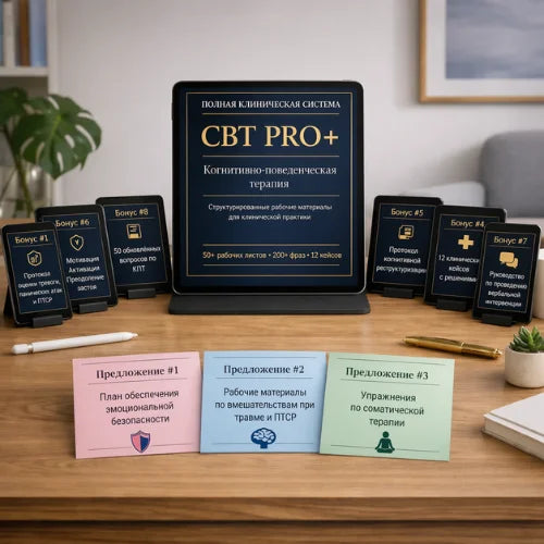 CBT PRO+™ — Структурированные протоколы сессий для практикующих специалистов