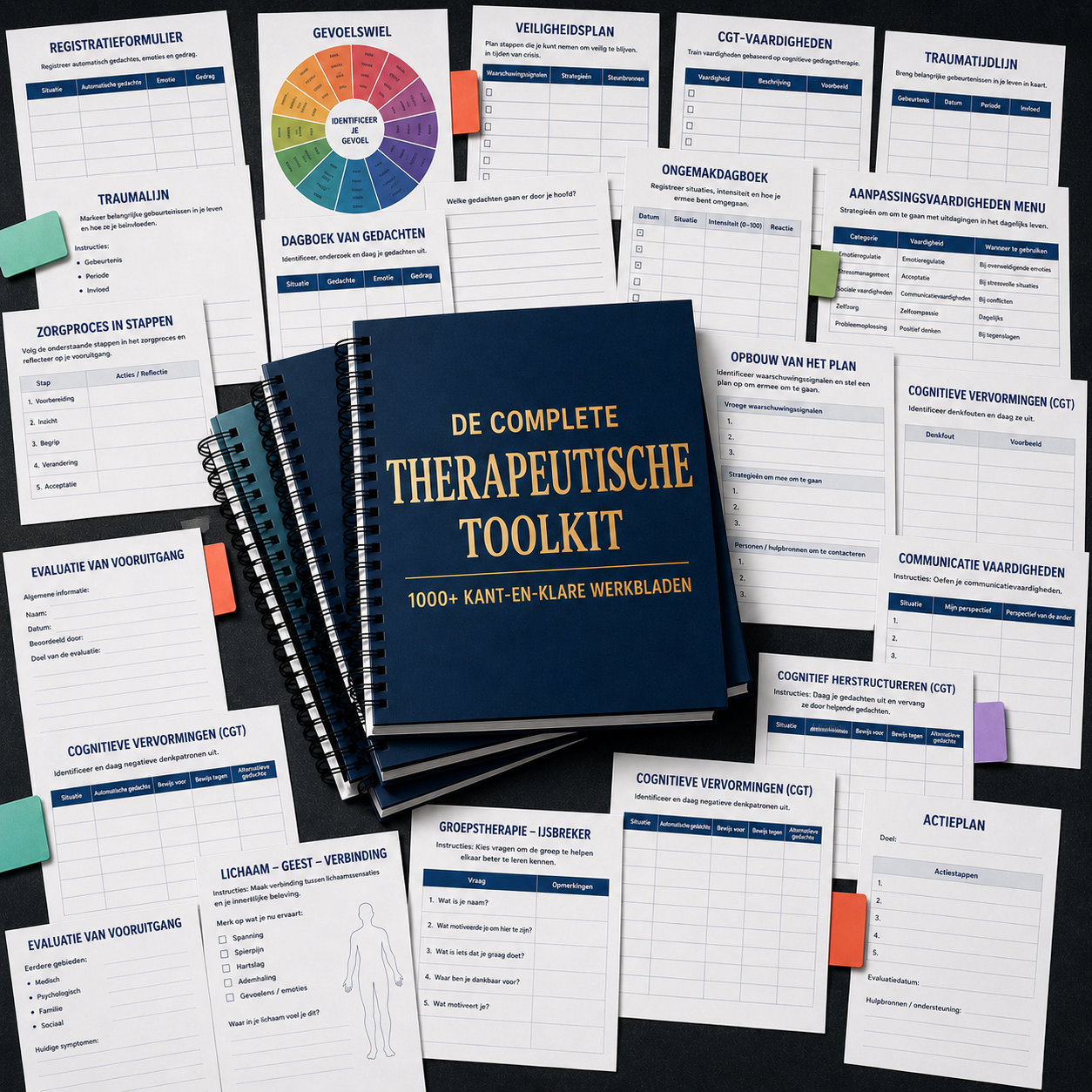 De complete therapietoolkit — Meer dan 1.000 kant-en-klare werkbladen voor sessies | NL