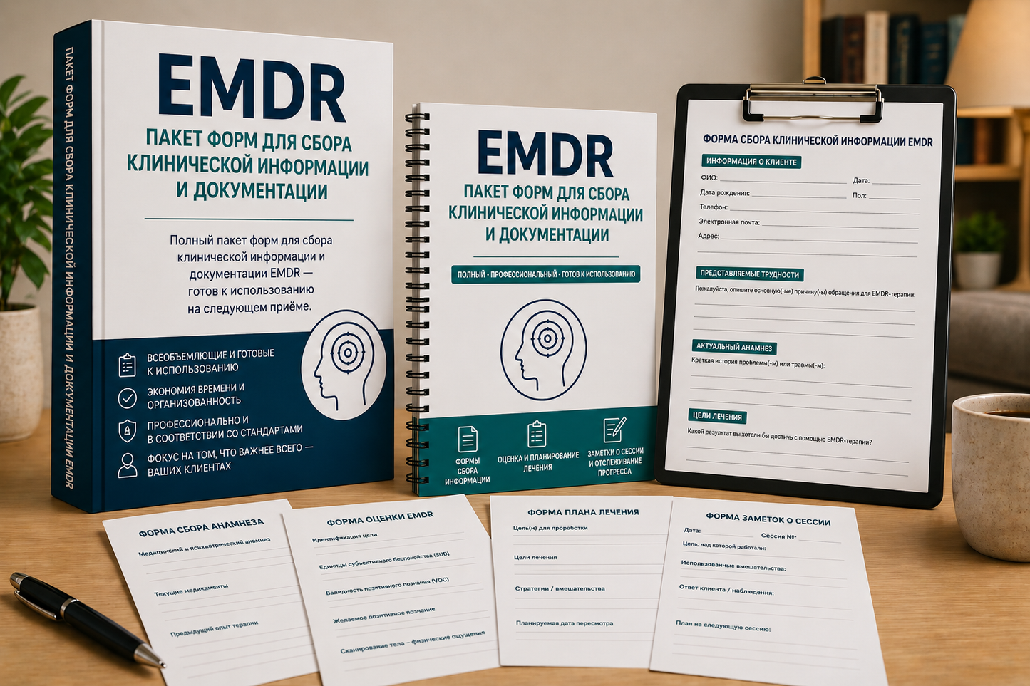 Пакет клинических форм для первичного приема и документации EMDR | rus